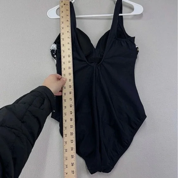 Miraclesuit‎ One Piece Swimsuit Womens 12 Black Sweetheart Neckline Shapewear - Picture 11 of 12